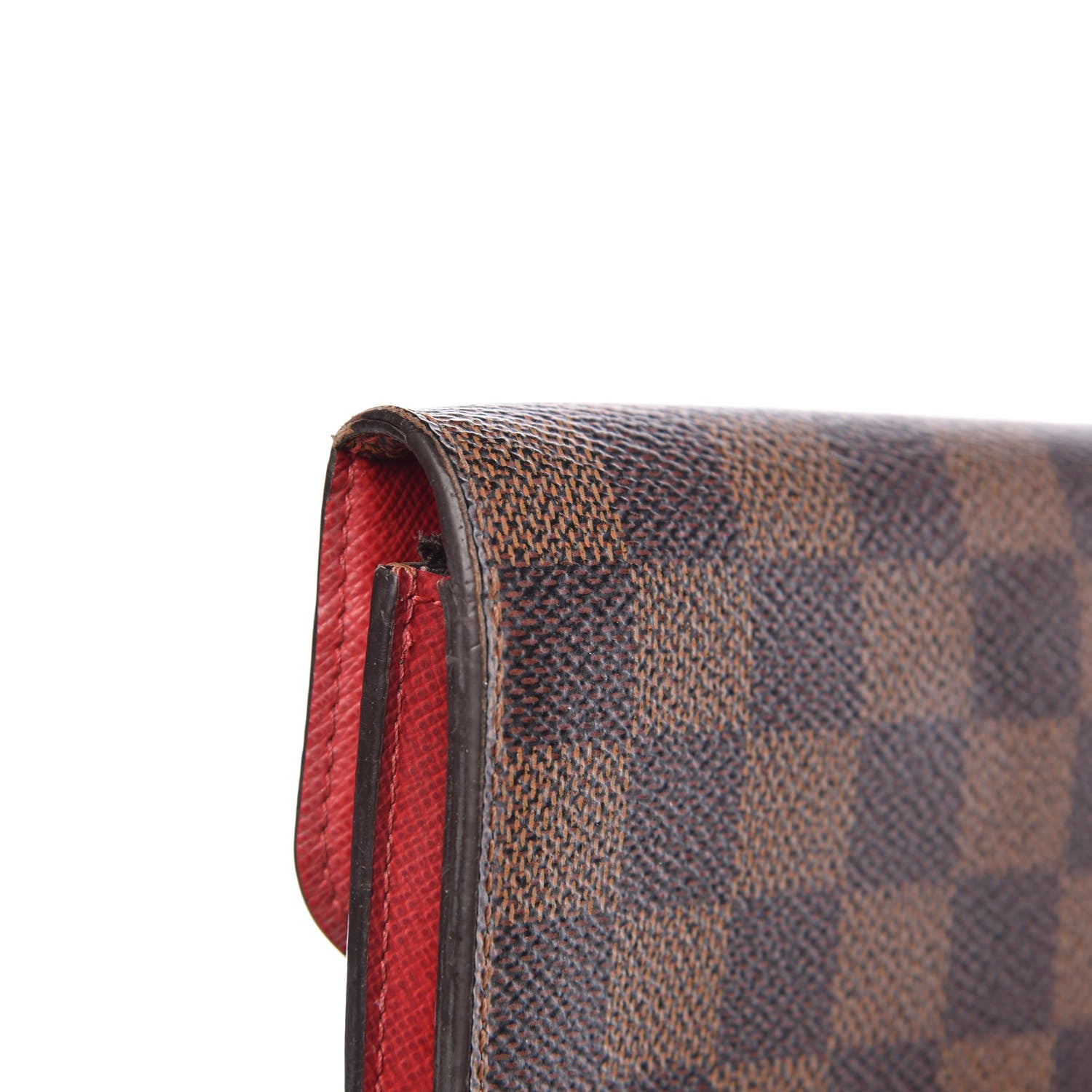 Louis Vuitton Damier Ebene Emilie Wallet Red 13 of 16
