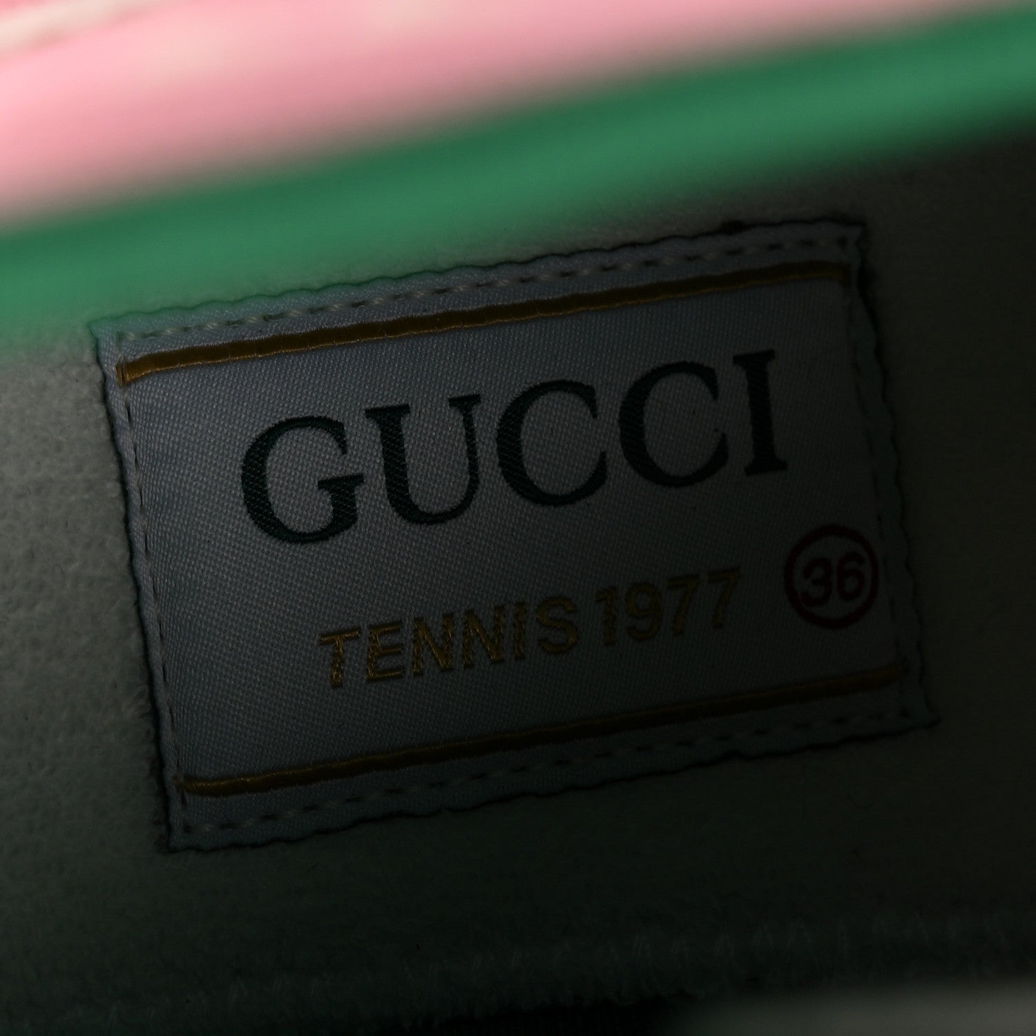 Gucci Canvas Web Womens 1977 Tennis High Top Sneakers 36 Wild Rose Mystic White 8 of 10