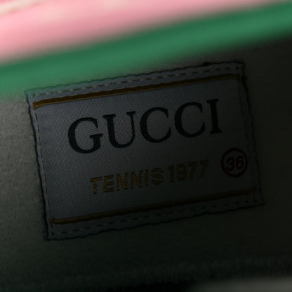 Gucci Canvas Web Womens 1977 Tennis High Top Sneakers 36 Wild Rose Mystic White 8 of 10