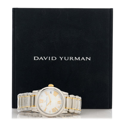 David Yurman Stainless Steel 18K Rose Gold Diamond Mother of Pearl 38mm Classic Quartz Watch 5 of 5
