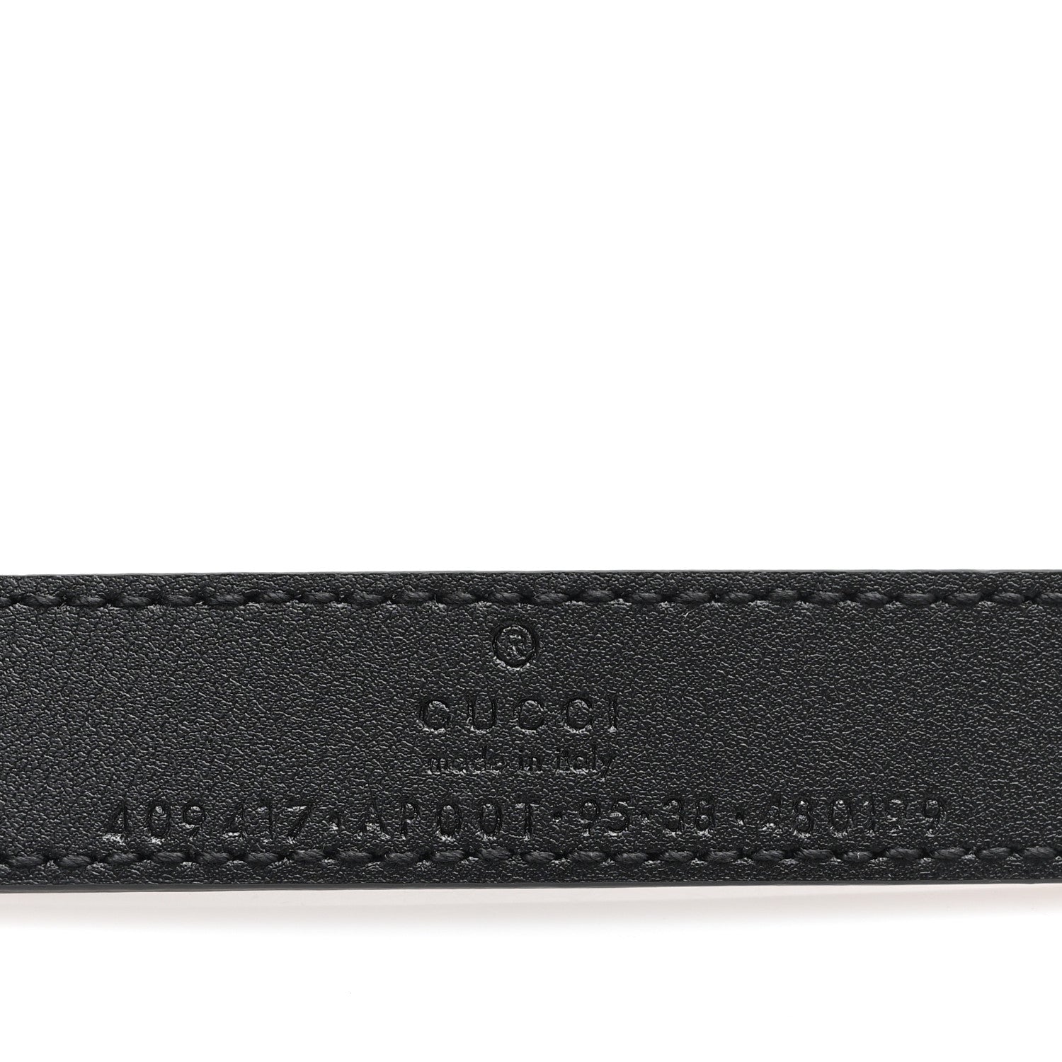Gucci Calfskin Double G 20mm Belt 95 38 Black 3 of 6