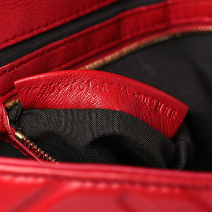 Fendi Nappa FF 1974 Embossed Baguette Fragola 7 of 9