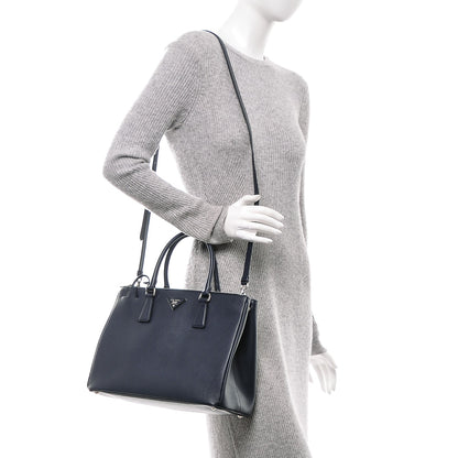 Prada Saffiano Medium Galleria Double Zip Tote Baltico 2 of 6