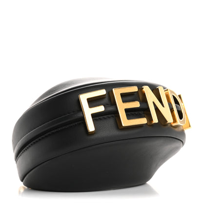 Fendi Vitello Grace Matte Nano Fendigraphy Hobo Charm Black 4 of 9