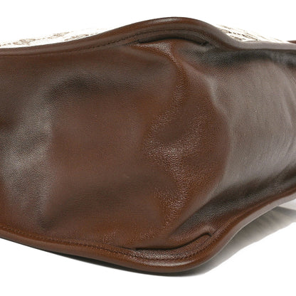 Gucci Monogram New Sakai Calfskin Lux Horsebit 1955 Tote Bag Beige Ebony Brown Sugar 9 of 10