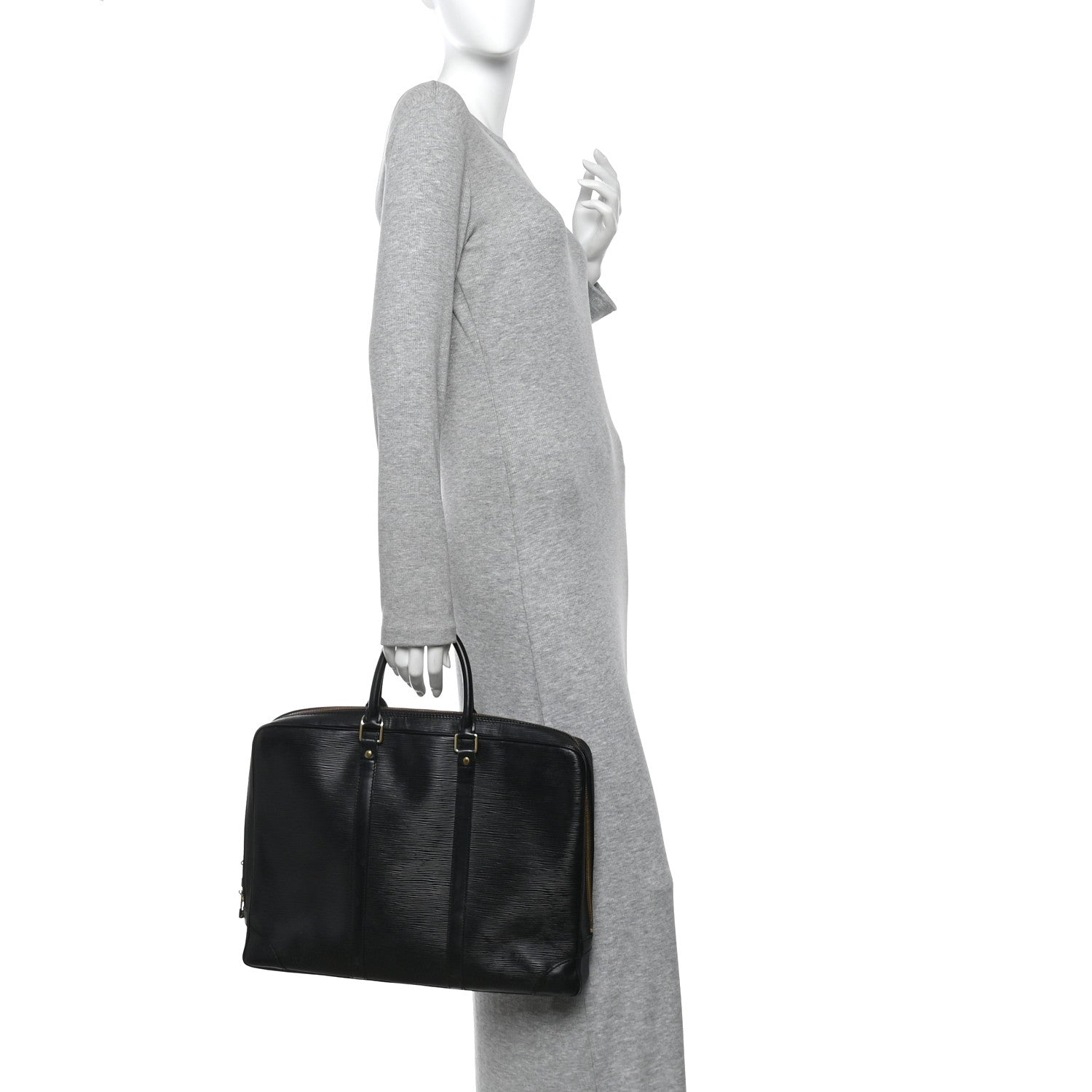 Louis Vuitton Epi Porte-Documents Voyage Briefcase Black 2 of 16