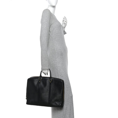 Louis Vuitton Epi Porte-Documents Voyage Briefcase Black 2 of 16