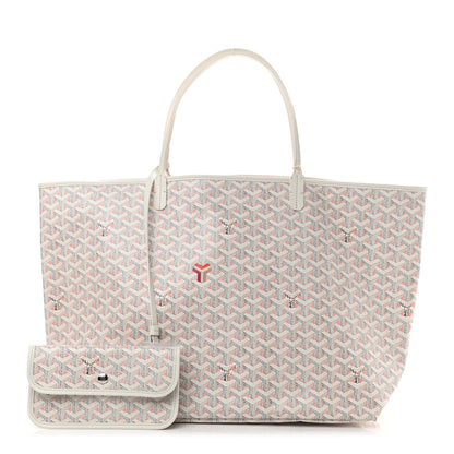 Goyard Goyardine Saint Louis Claire Voie GM White Pink 1 of 11