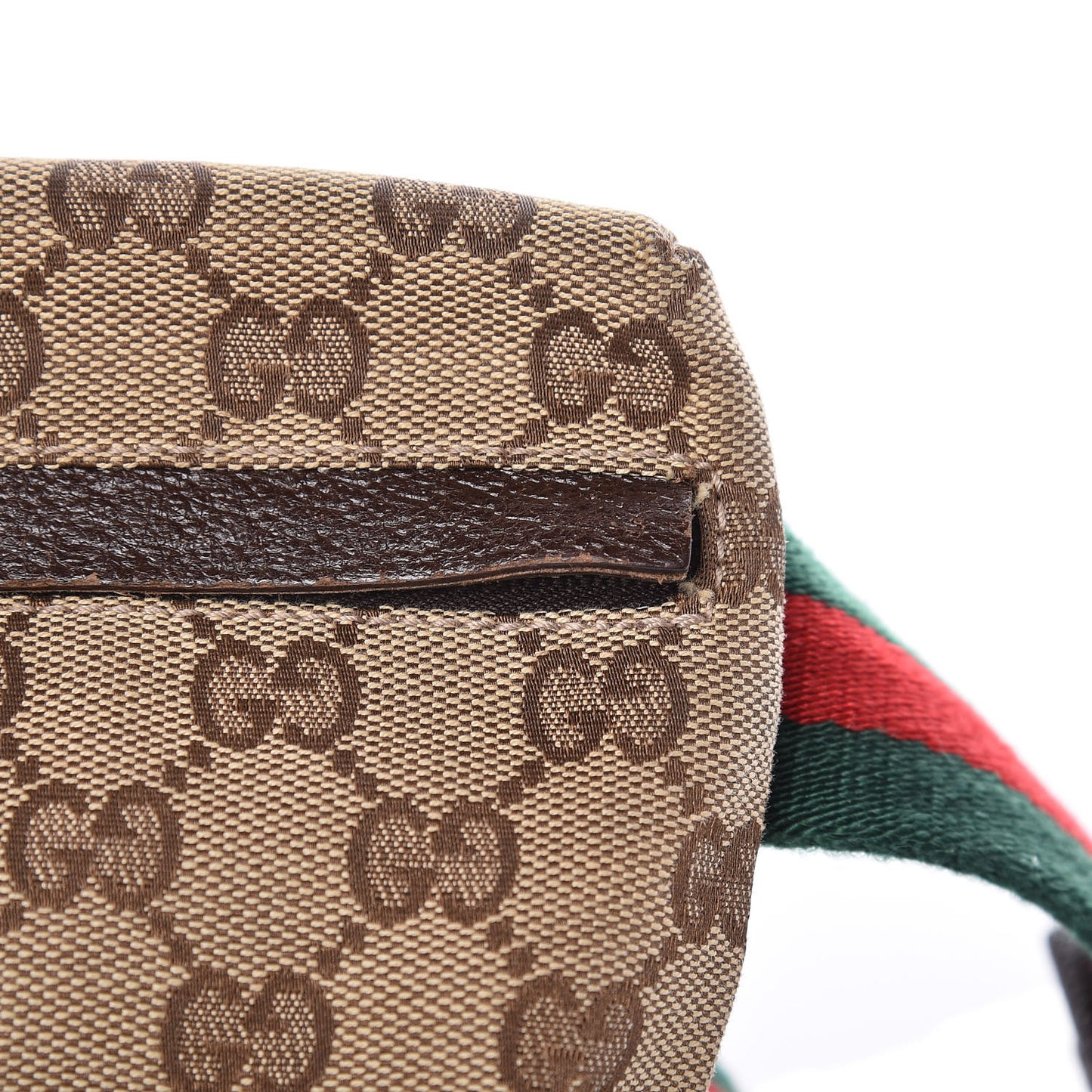 Monogram Web Belt Bag Dark Brown