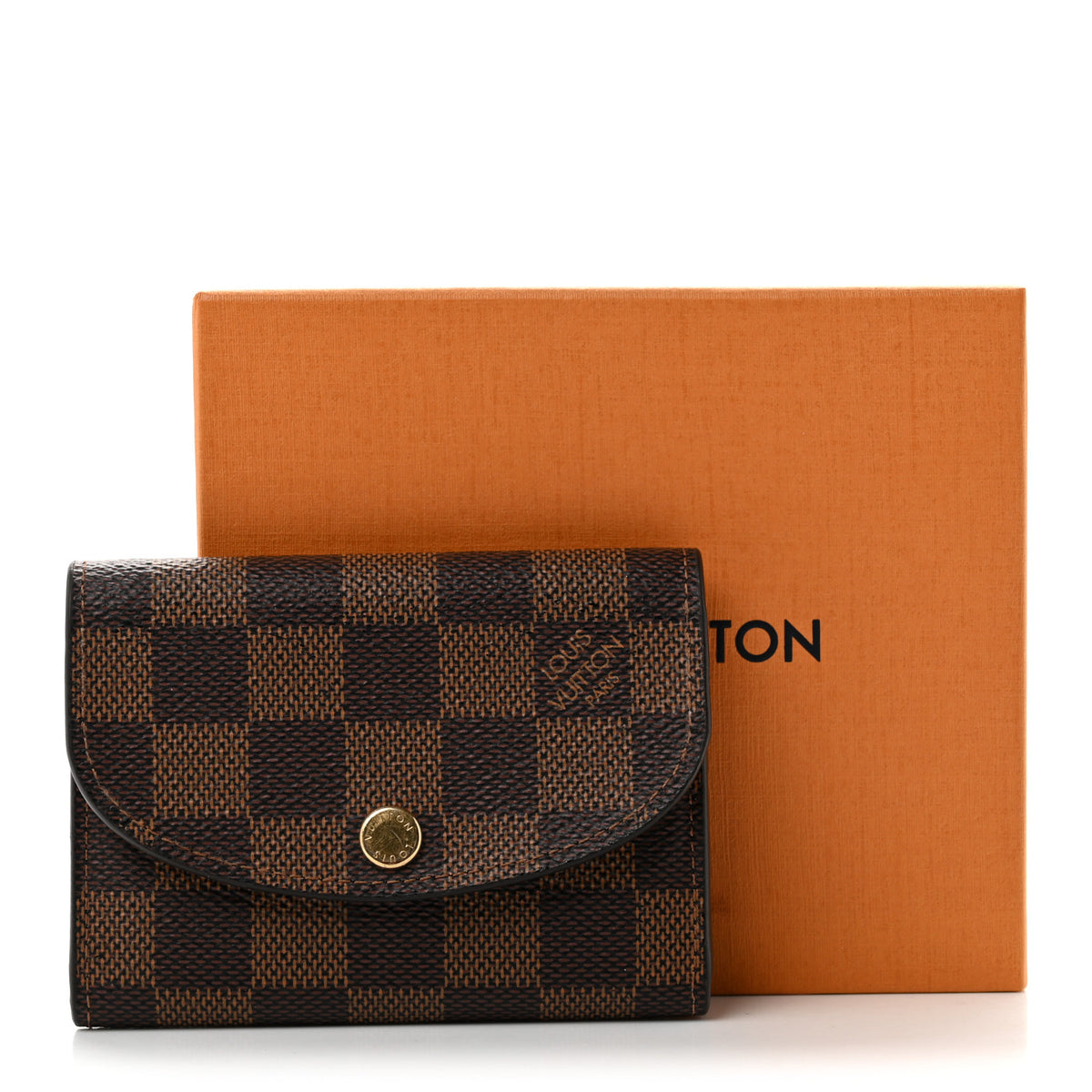 Damier Ebene Rosalie Coin Purse Rose Ballerine