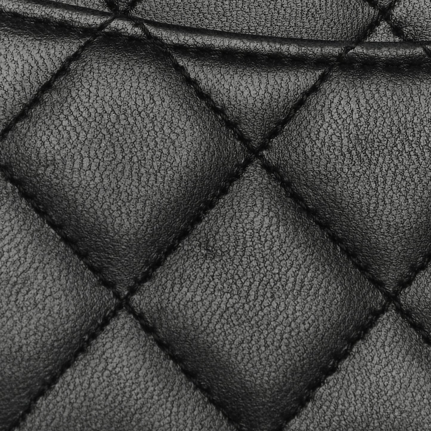 Lambskin Quilted Wallet On Chain WOC Black