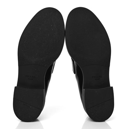 Prada Vernice Triangle 50mm Loafers 39.5 Black 5 of 9
