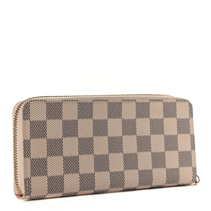 Louis Vuitton Damier Azur Clemence Wallet Rose Ballerine 2 of 6