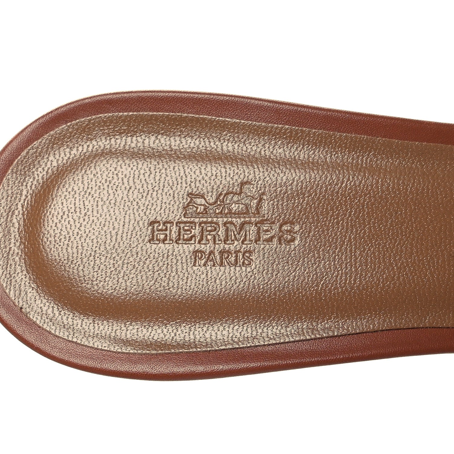 Hermes Calfskin Oasis Sandals 40.5 Gold 8 of 9