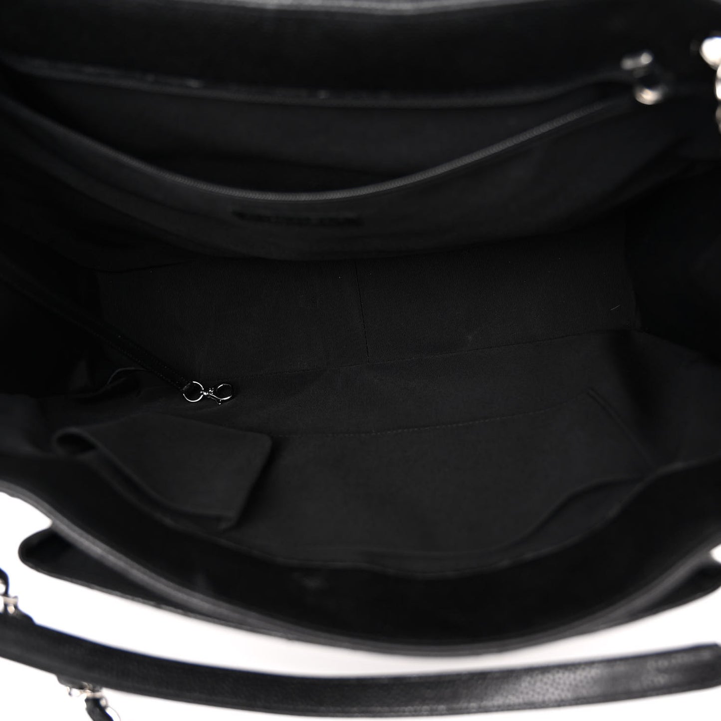 Caviar Quilted Flap Tote Black