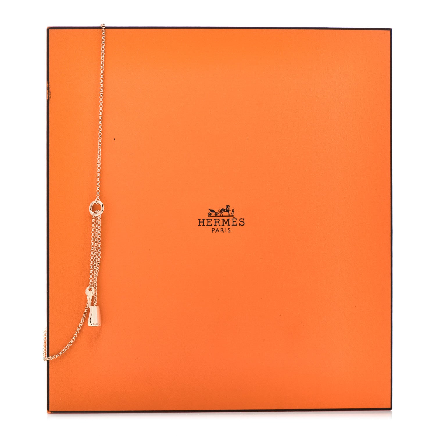 Hermes 18K Rose Gold PM Kelly Clochette Necklace 5 of 5
