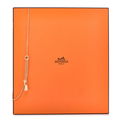 Hermes 18K Rose Gold PM Kelly Clochette Necklace 5 of 5