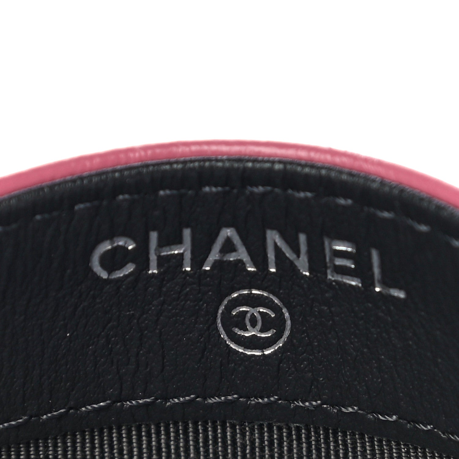 Chanel Aged Calfskin Chevron Quilted Gabrielle Card Holder Wallet Pink Navy Charcoal 8 of 12