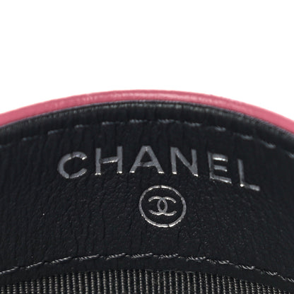 Chanel Aged Calfskin Chevron Quilted Gabrielle Card Holder Wallet Pink Navy Charcoal 8 of 12