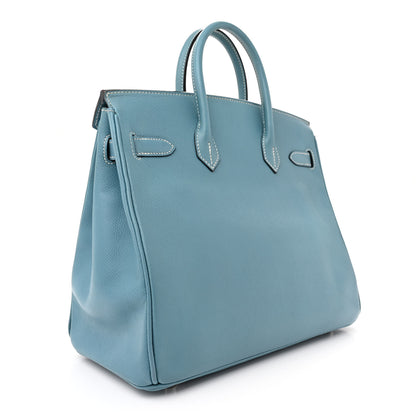 Hermes Epsom HAC Birkin 28 Blue Jean 3 of 13