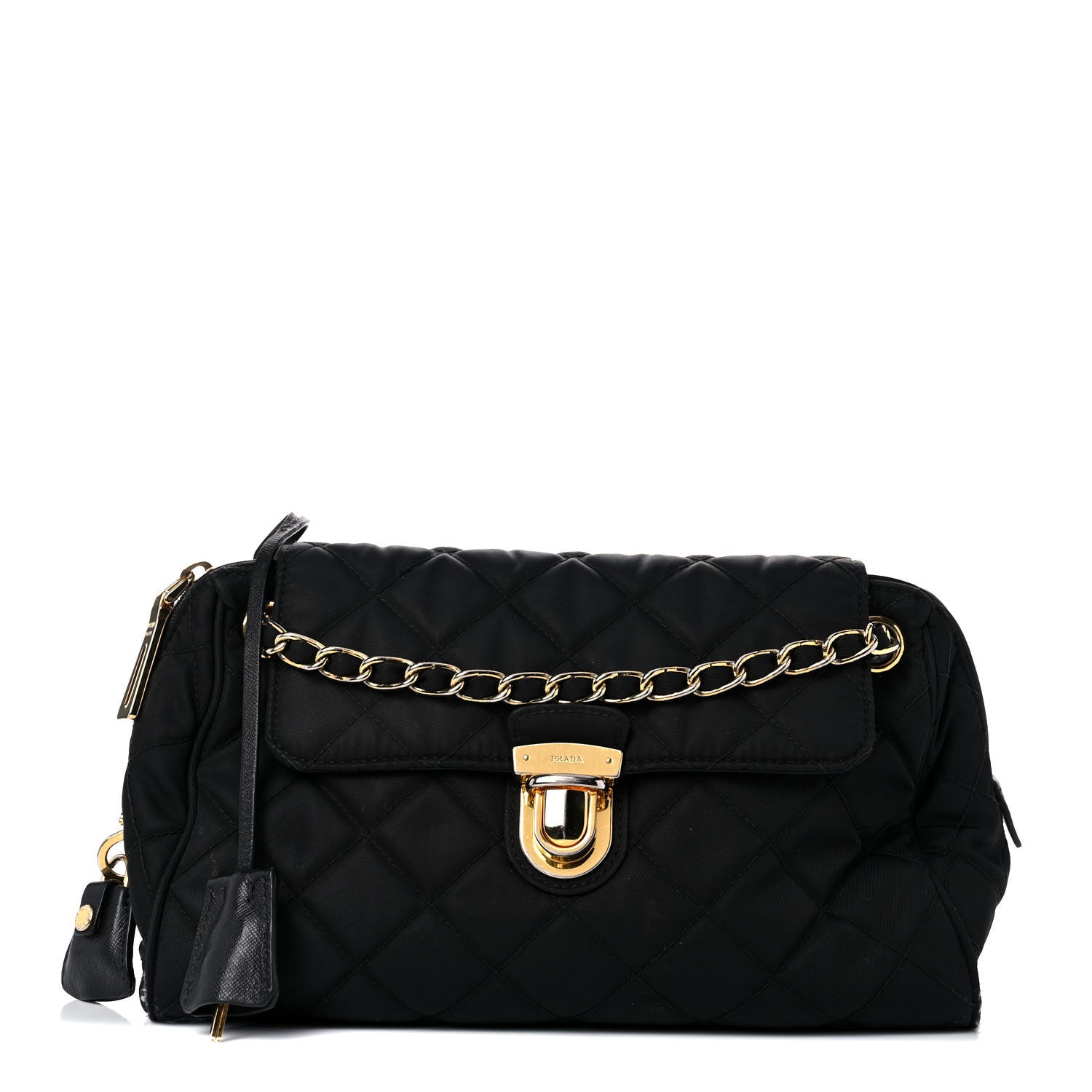 Prada Nylon Tessuto Impuntu Quilted Flap Black 1 of 18