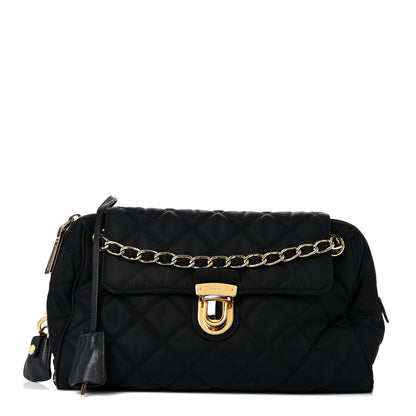 Prada Nylon Tessuto Impuntu Quilted Flap Black 1 of 18