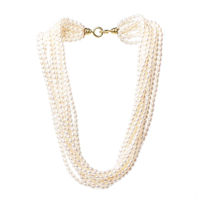 Tiffany 18K Yellow Gold Pearl Paloma Picasso Torsade Necklace 3 of 5