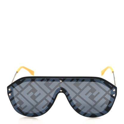 Fendi Rubber FF Fabulous Shield Sunglasses FF M0039/G/S Black 2 of 7
