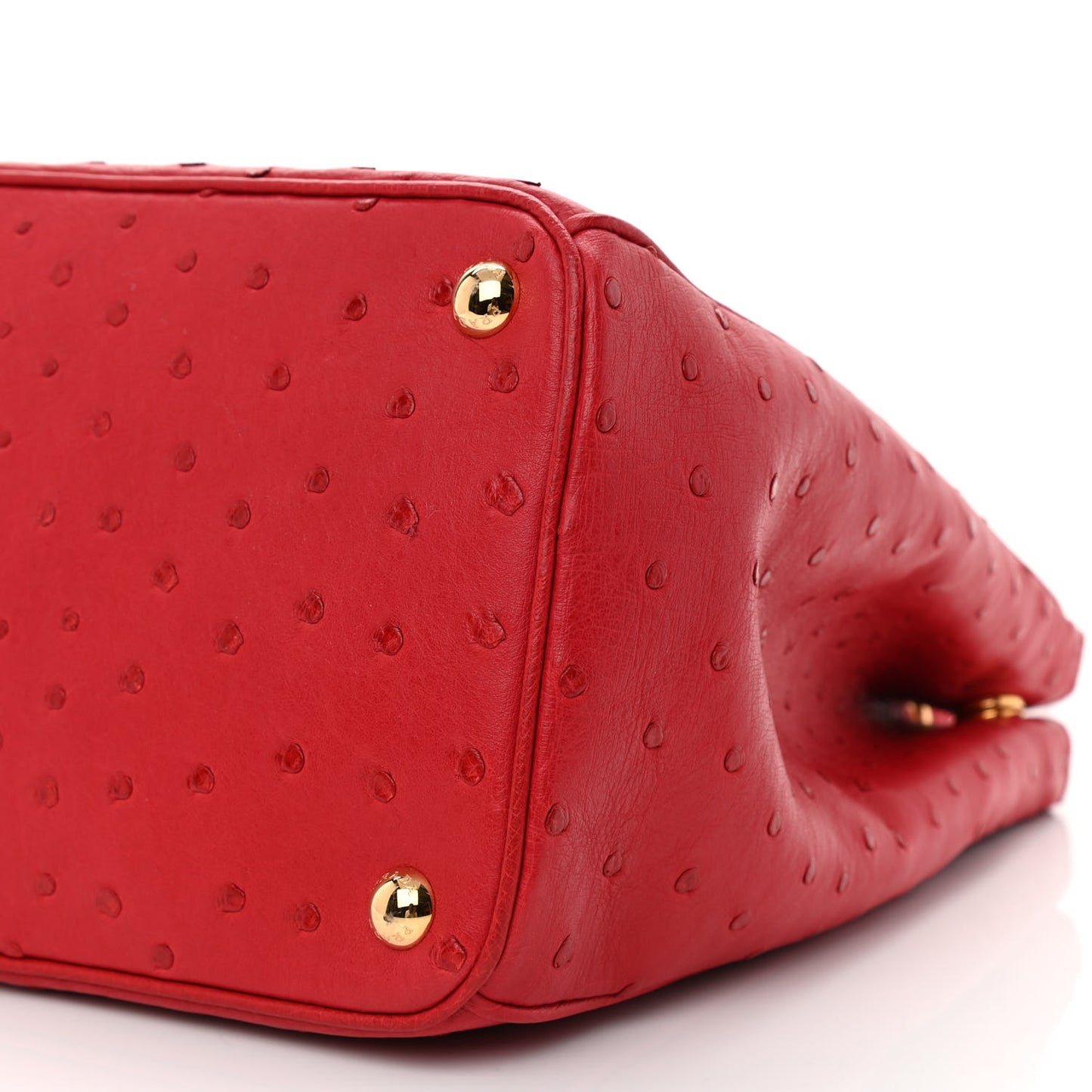 Ostrich Large Galleria Double Zip Tote Fuoco