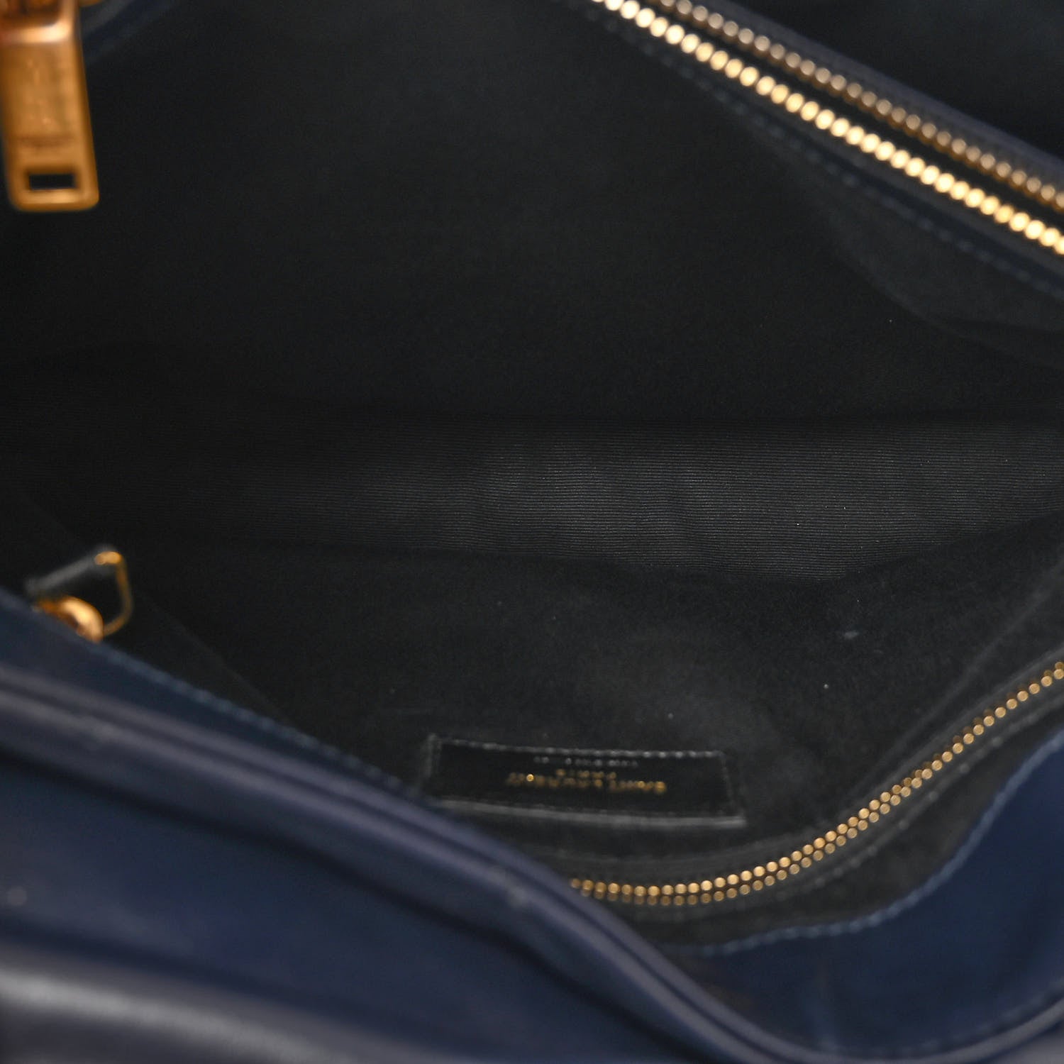 Saint Laurent Calfskin Y Quilted Monogram Medium Loulou Chain Satchel Medium Blue 6 of 11