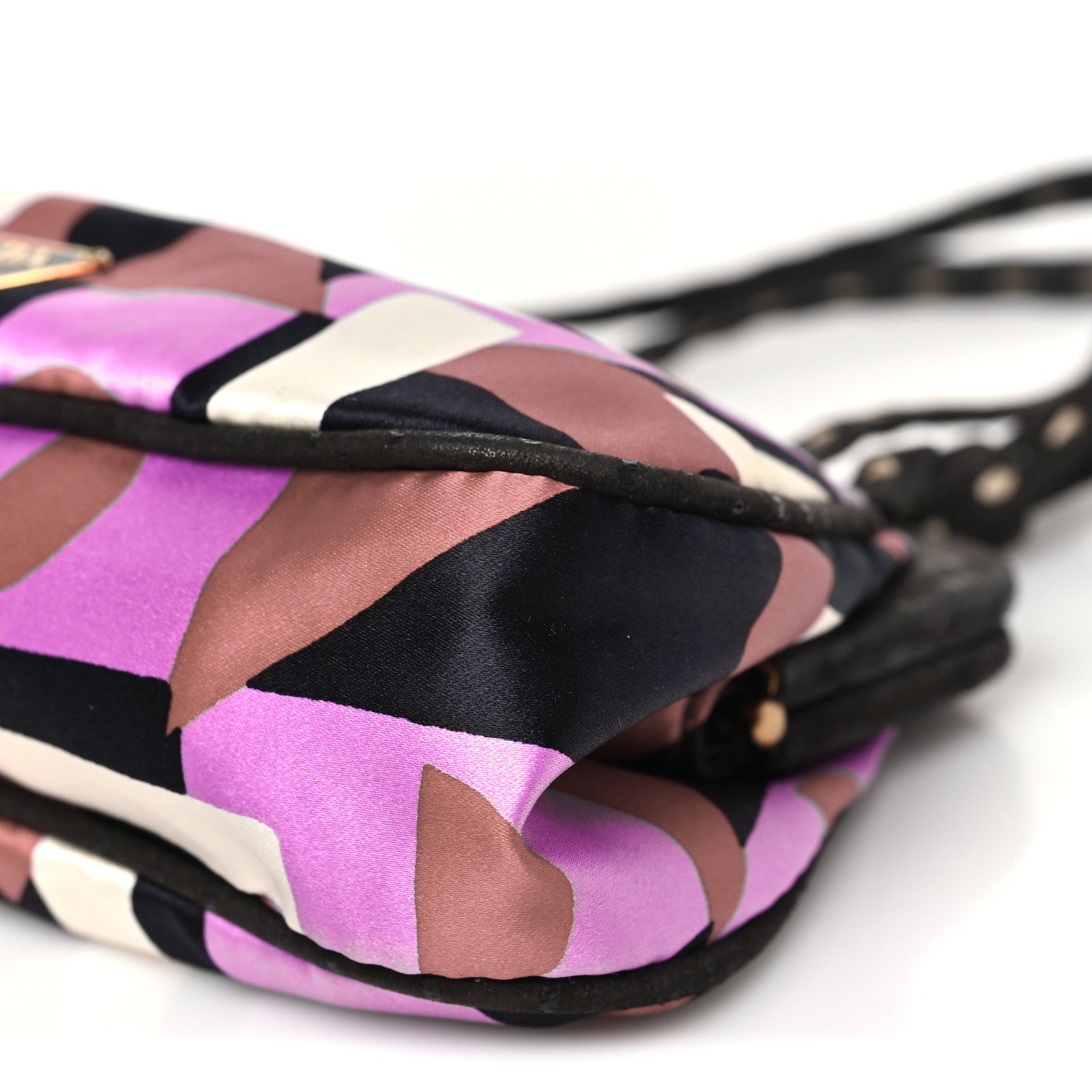 Prada Satin Geometric Kisslock Clutch Multicolor 9 of 10