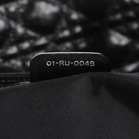 Christian Dior Coated Canvas Cannage Medium Panarea Tote Black 7 of 16