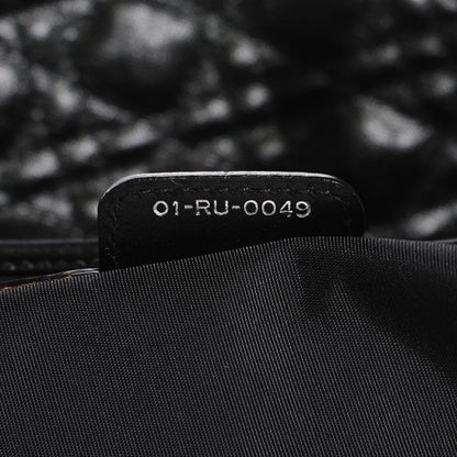 Christian Dior Coated Canvas Cannage Medium Panarea Tote Black 7 of 16