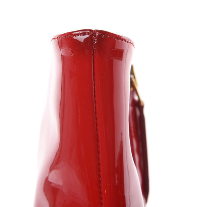 Gucci Vernice GG Victoire 55mm Ankle Boots 39 Hibiscus Red 11 of 13
