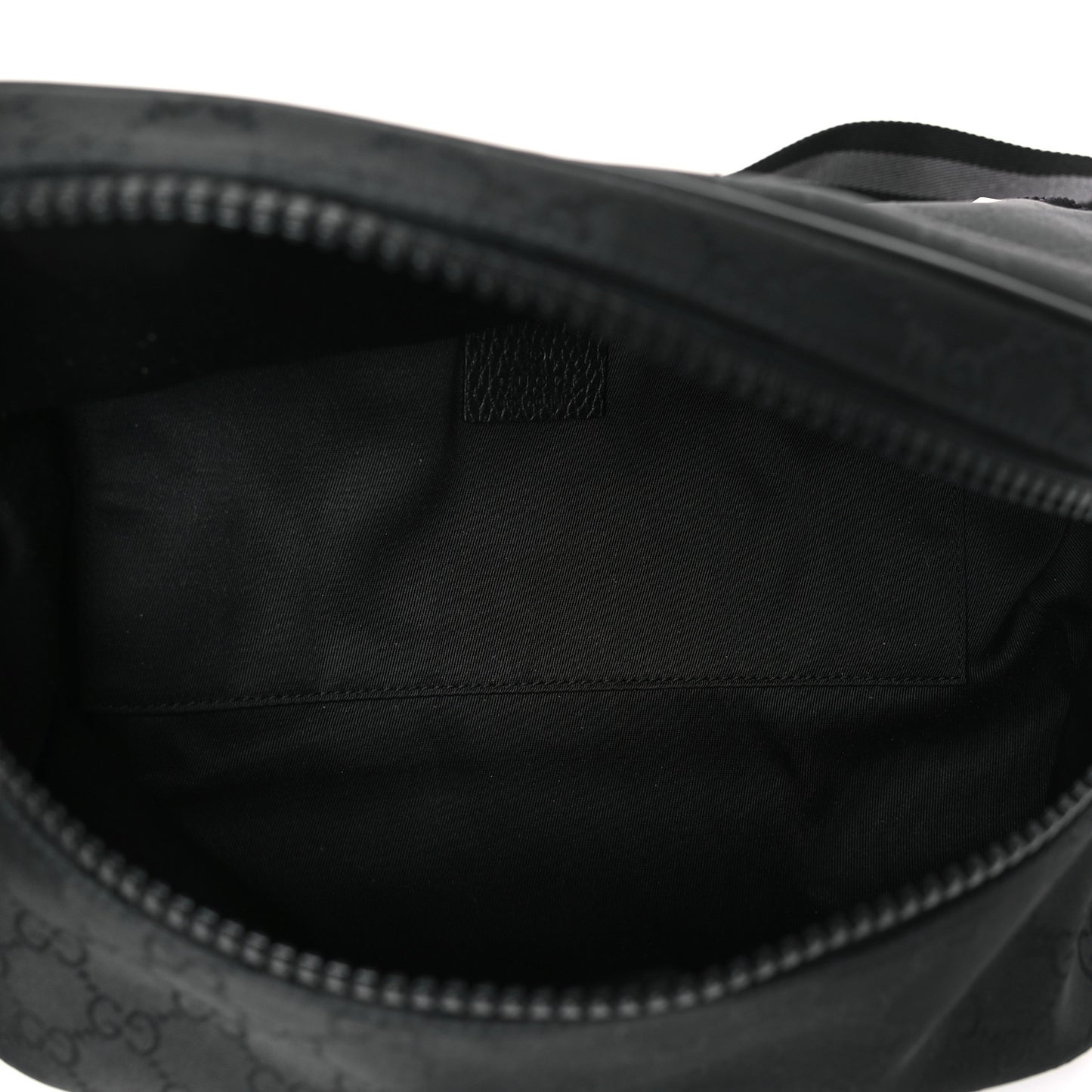 Nylon Monogram Fanny Pack Belt Bag Black