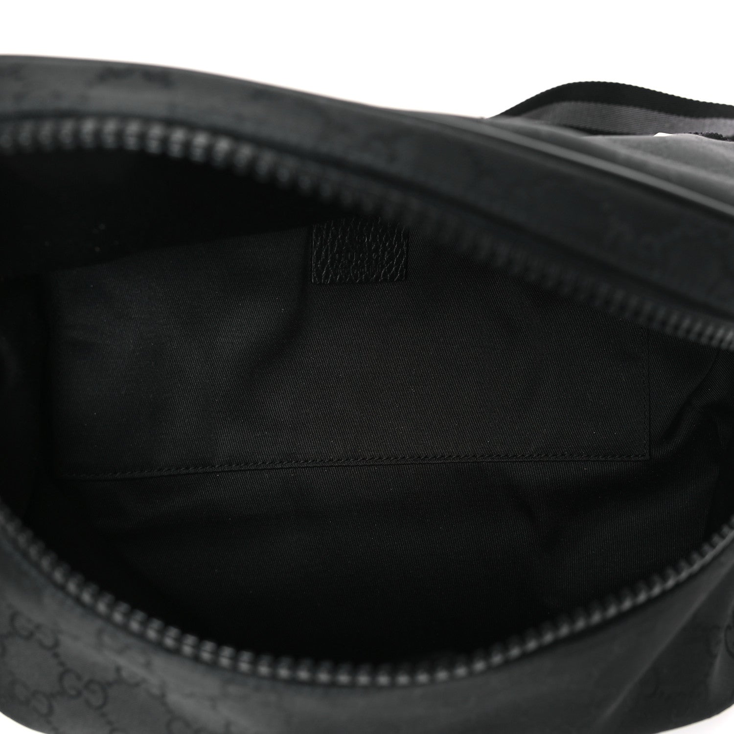 Gucci Nylon Monogram Fanny Pack Belt Bag Black 5 of 9