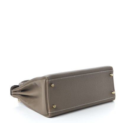 Hermes Togo Kelly Retourne 32 Etoupe 4 of 11