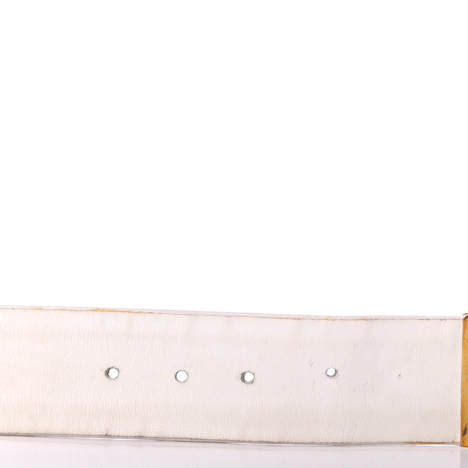 Chanel Lambskin Chain CC Belt 85 34 White 4 of 9