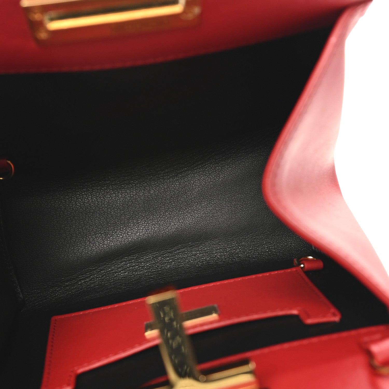 Tom Ford Calfskin Cosmo T Lock Chain Bag Red 5 of 9