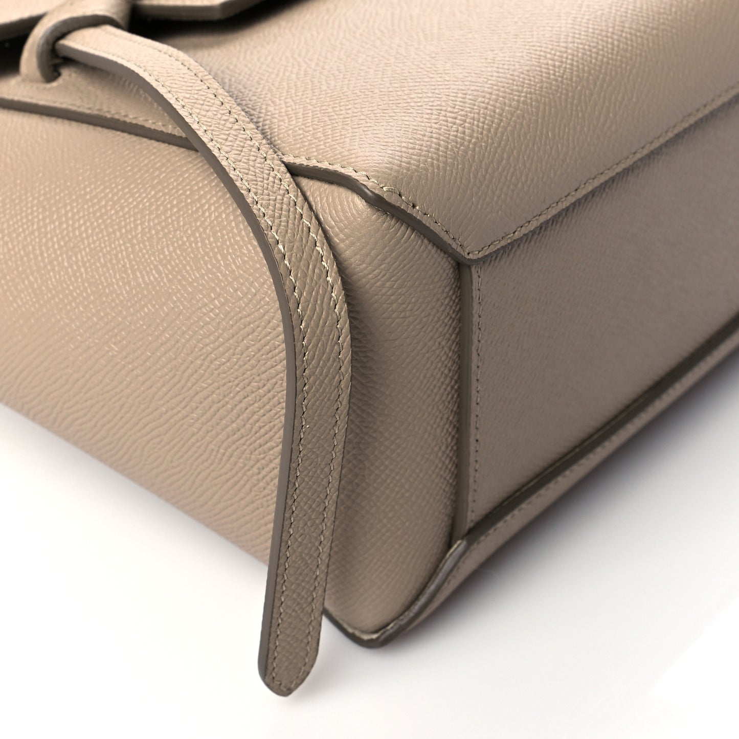 Grained Calfskin Nano Belt Bag Light Taupe