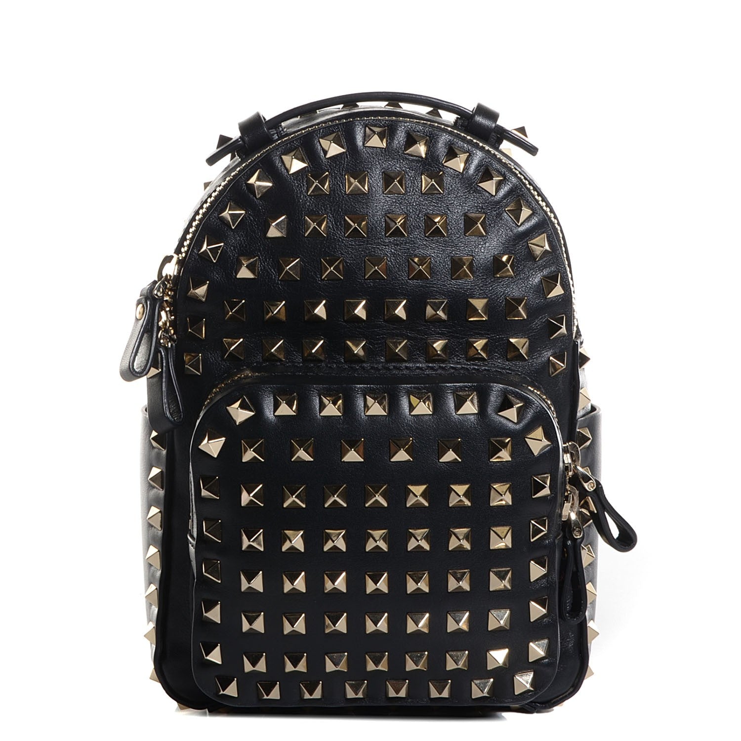 Valentino Garavani Calfskin Mini Rockstud All Over Backpack Black 1 of 8