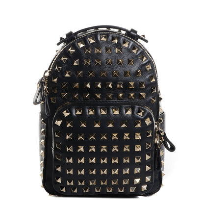 Valentino Garavani Calfskin Mini Rockstud All Over Backpack Black 1 of 8