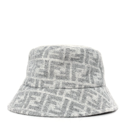 Fendi Wool Silk FF Bucket Hat M Grey 1 of 6