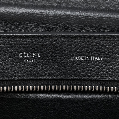 Celine Drummed Calfskin Suede Medium Trapeze Black 6 of 10
