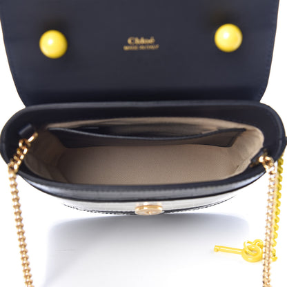 Chloe Calfskin Crocodile Embossed Small Aby Lock Full Blue 5 of 9