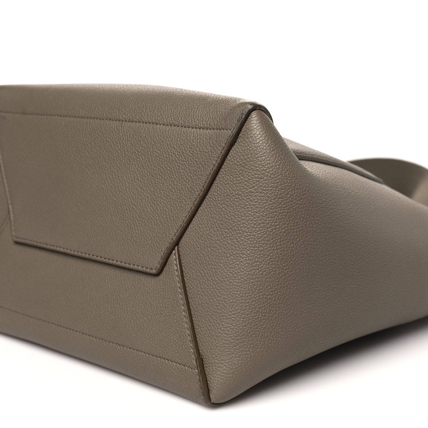 Soft Grained Calfskin Sangle Bucket Bag Taupe