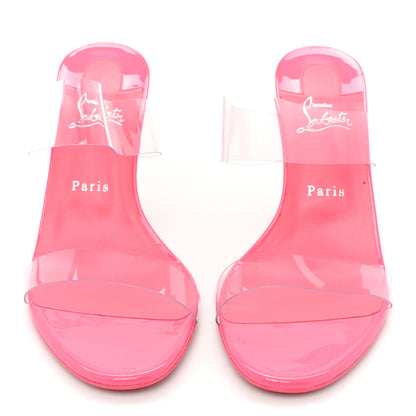 Christian Louboutin Patent PVC Just Nothing 85 Slide Sandals 41 Magnifique 2 of 12