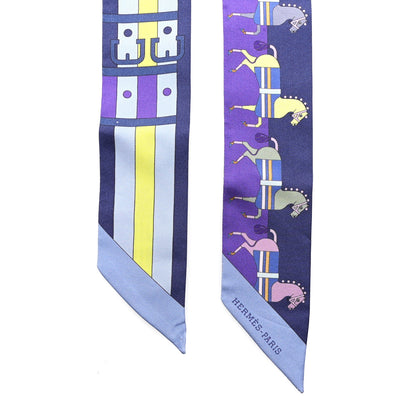 Hermes Silk Rocabar Twilly Violet Marine Ciel 2 of 5
