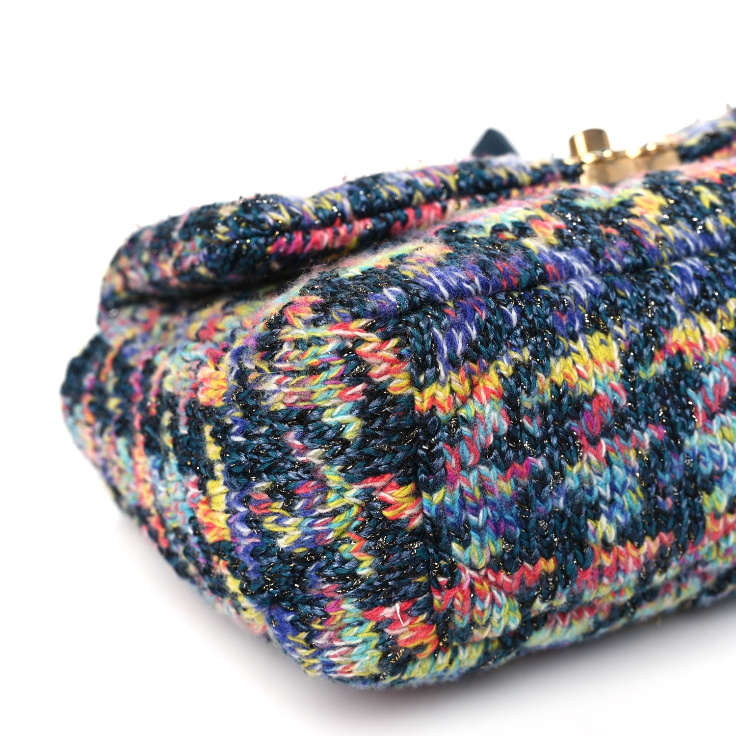 Chanel Tweed Quilted Medium Chanel 19 Flap Dark Multicolor 9 of 10