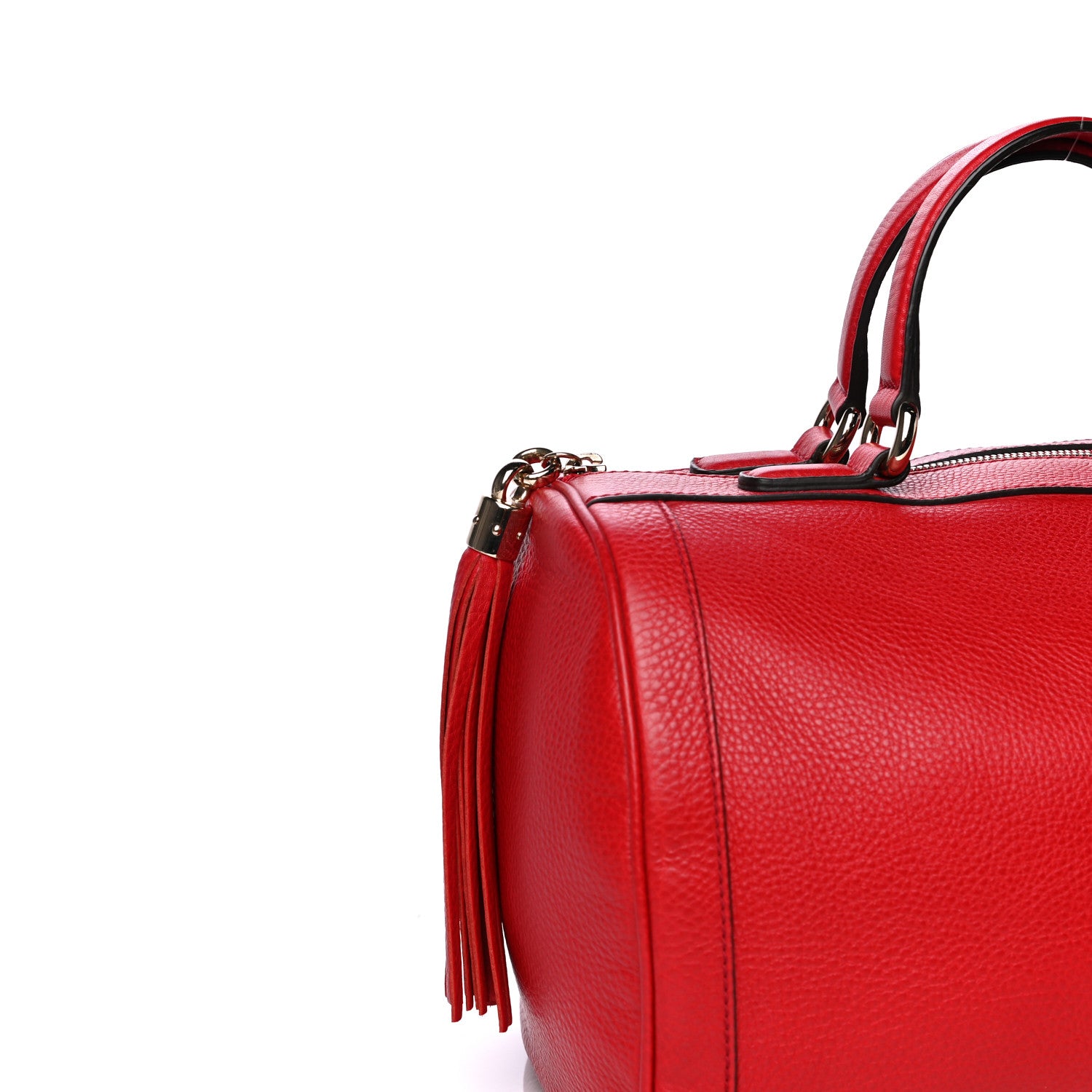 Gucci Pebbled Calfskin Medium Soho Boston Red 7 of 11